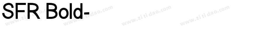 SFR Bold字体转换